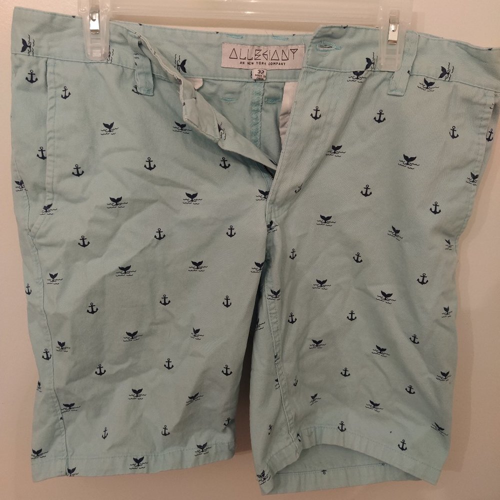 Used An NY Company Sky Blue Shorts Size 32
